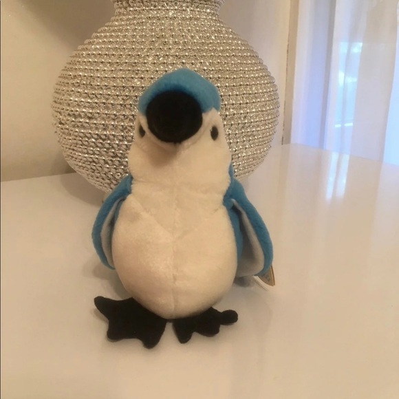 🆕 Ty "Rocket" Retired Beanie Baby With Ultra Rare Errors Blue Jay - Picture 2 of 7